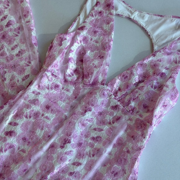 NWT Beginning Boutique Farida Pink Lace Maxi Dress - Picture 11 of 15